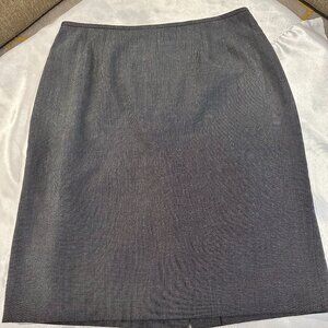 Kasper Petites Gray Herringbone Pencil Skirt, Size 10P